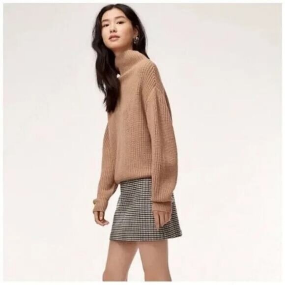 WILFRED Aritzia Essonne Wool Cashmere Blend Mini Skirt Sz 0 - Picture 4 of 9